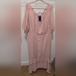 Eloquii Pink High Low Dress